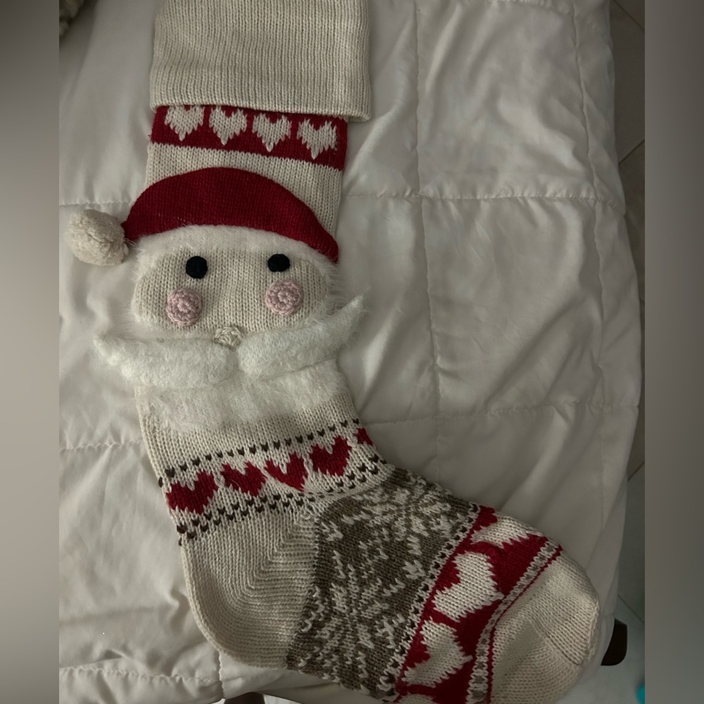 Pottery barn Santa stocking